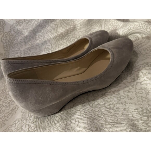 Cole Haan  grand os Shoes Wedges Women Size 10.B Gray Suede Slip On - Picture 6 of 16